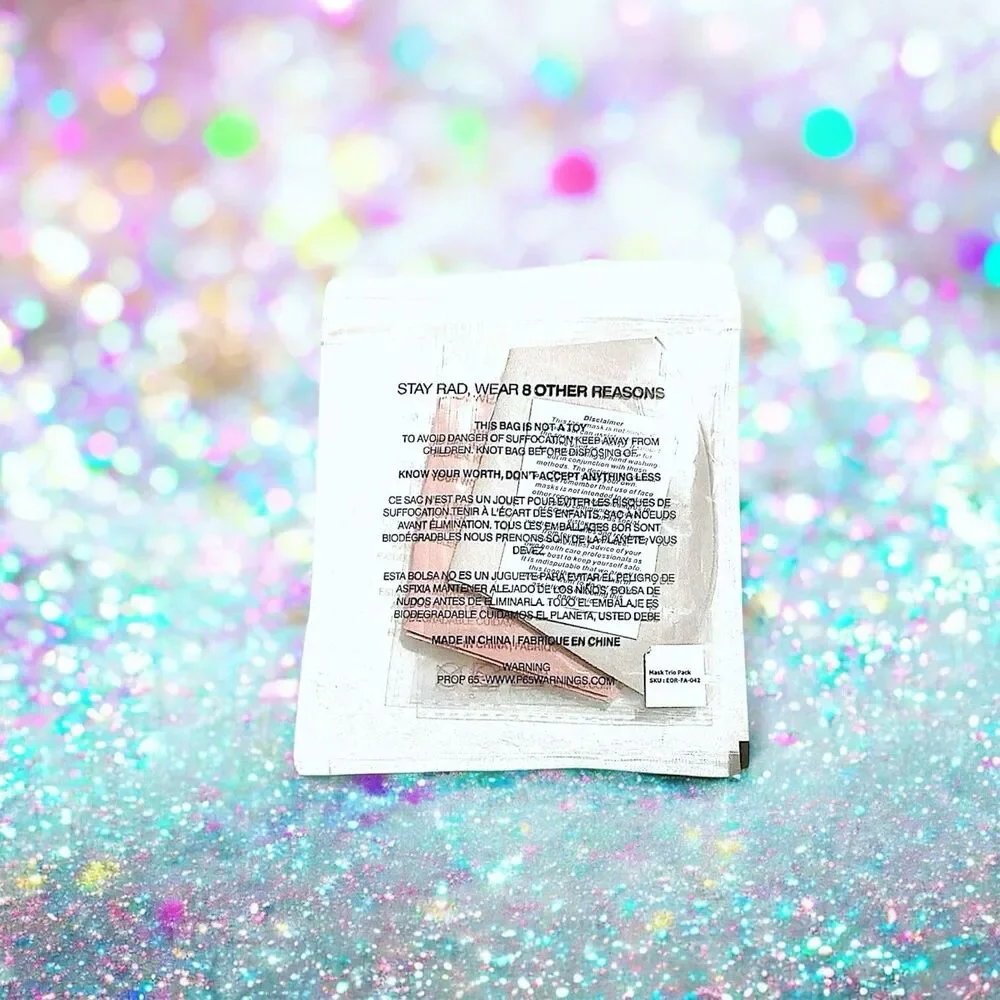 8 OTHER REASONS Face Mask Trio in Grey, Lilac, Mauve NIP MSRP $21.95
